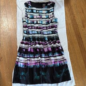 Vince Camuto Black and Purple Dress